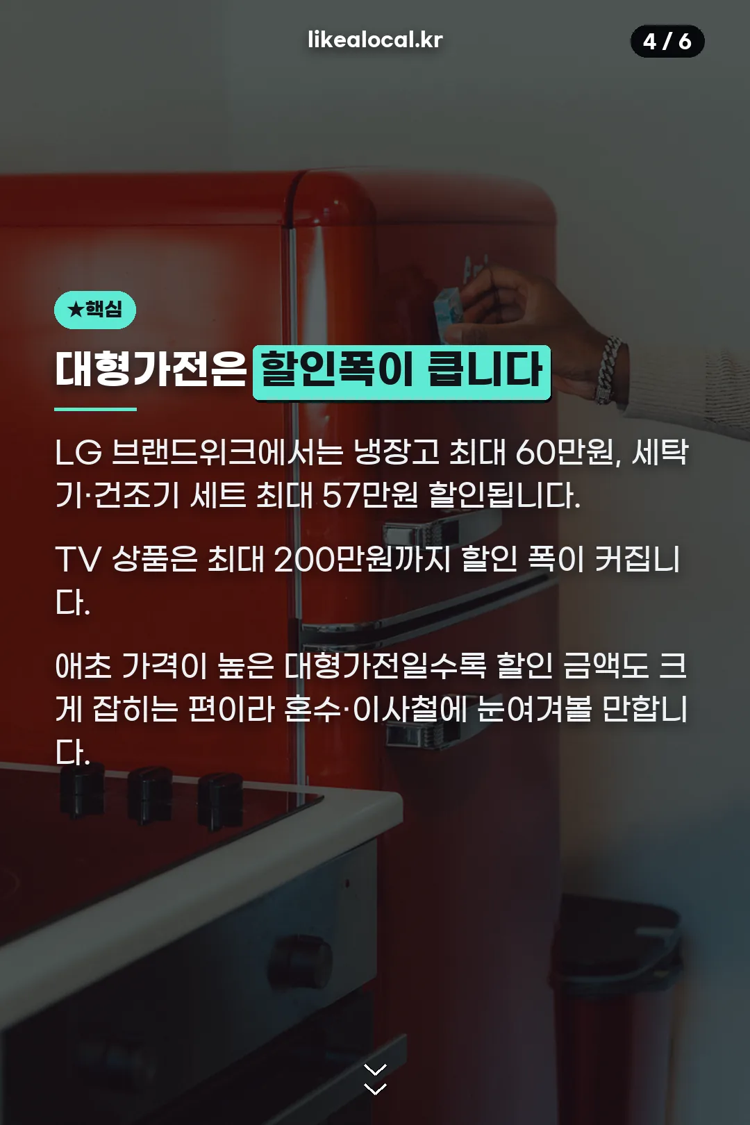 대형가전은 할인폭이 크다